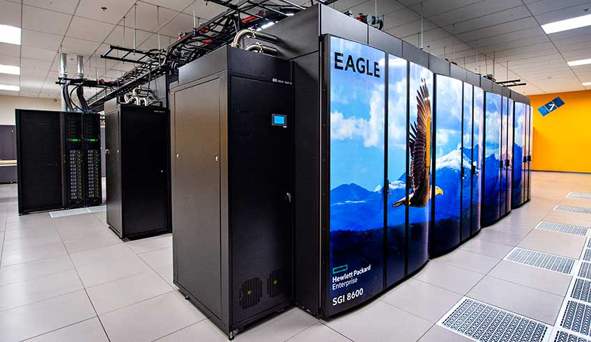 Photo of the Eagle supercomputer