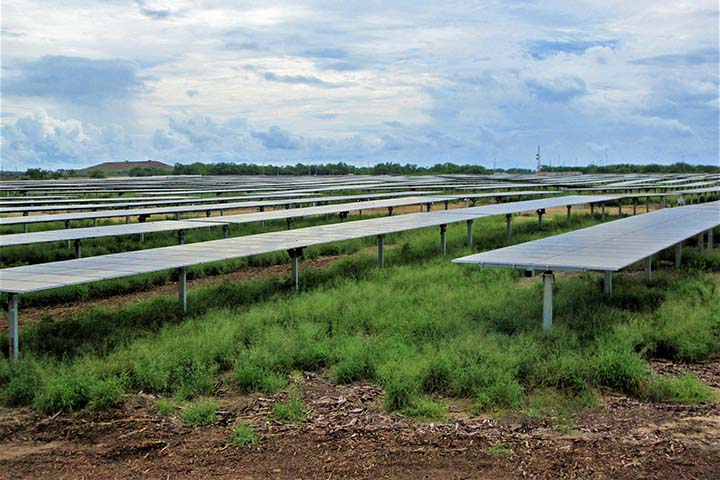 Solar panels at the U.S. Navy's Pacific Missile Range Facility