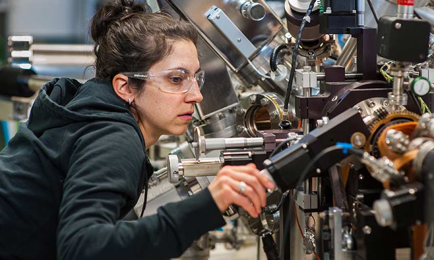 A scientist working in the Science and TechnologyFacility