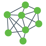 Illustration of connected molecules